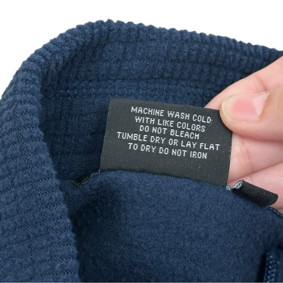 Mack Russo Navy Blue 1/4 Zip Fleece Mens Sweater Medium - Picture 3 of 5